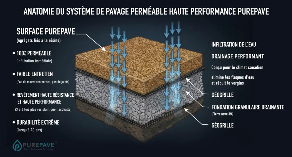anatomie PurePave - Entreprise de pavage et réparation d'asphalte a Laval